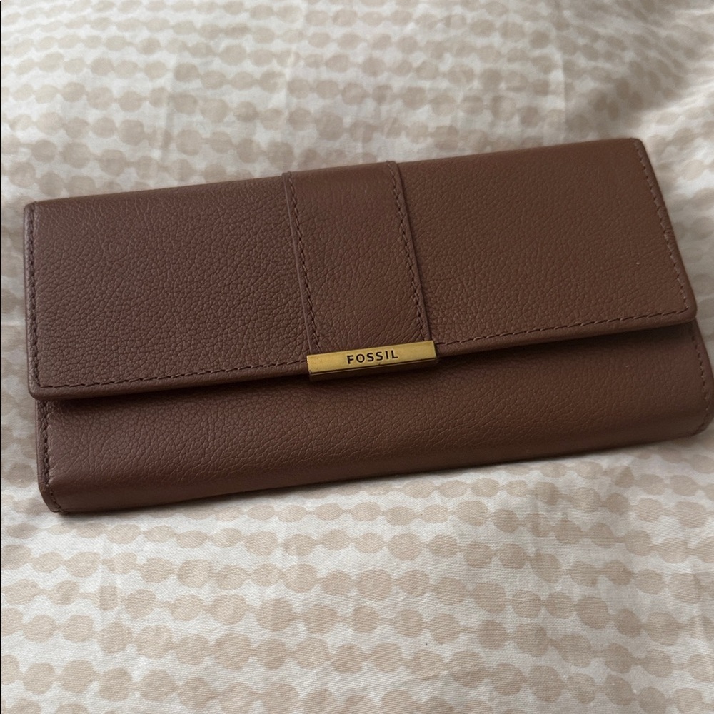 Fossil Cognac Brown Leather Wallet